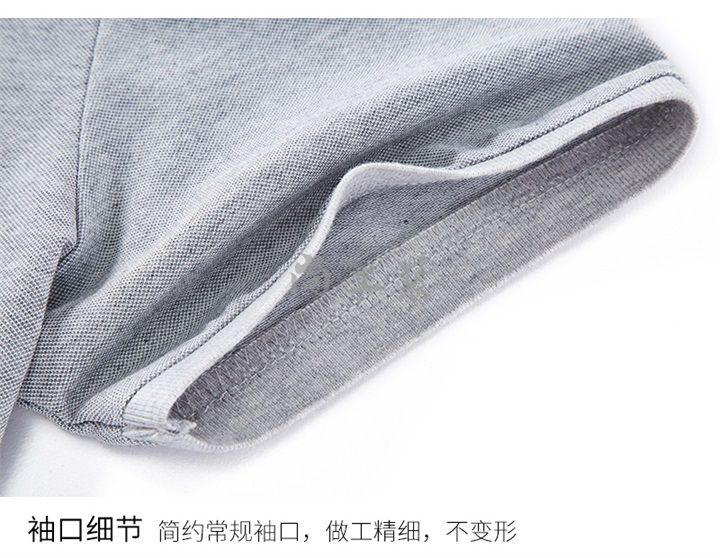 宝蓝色短袖冰离子棉Polo衫(图3)