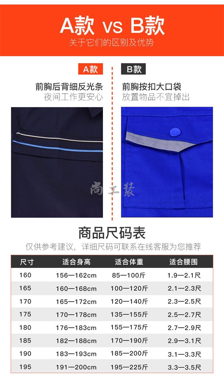 加厚长袖工作服套装(图8)