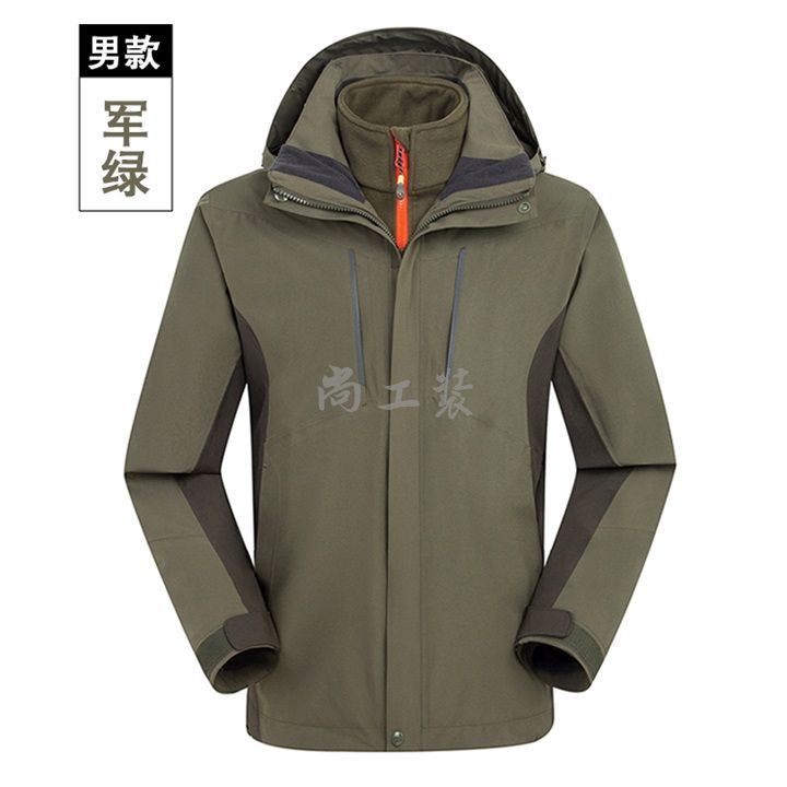 专业户外两件套冲锋衣黑色(图4)